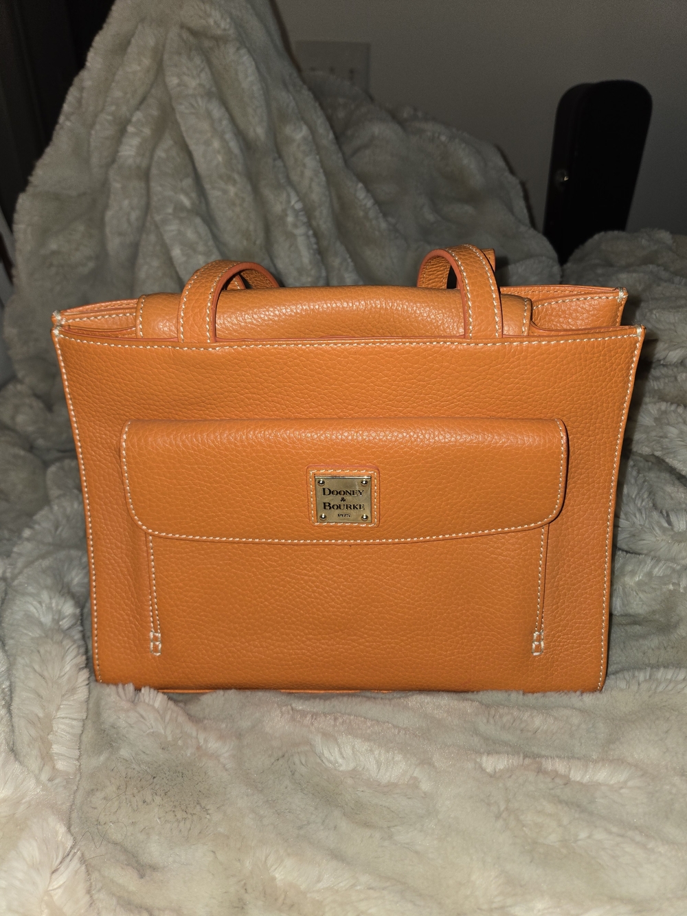 Dooney & Bourke Orange Leather Medium Tote